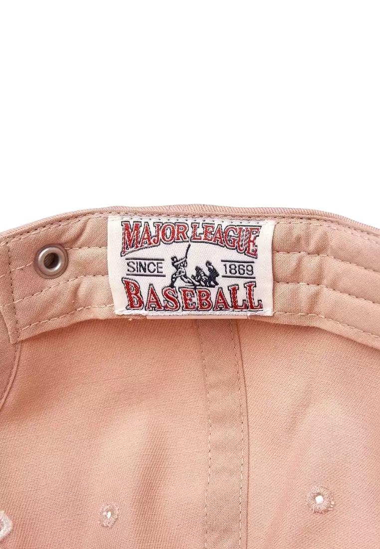 Varsity Vintage Cursive Damage Unstructured Ball Cap - Cleveland Light Peach