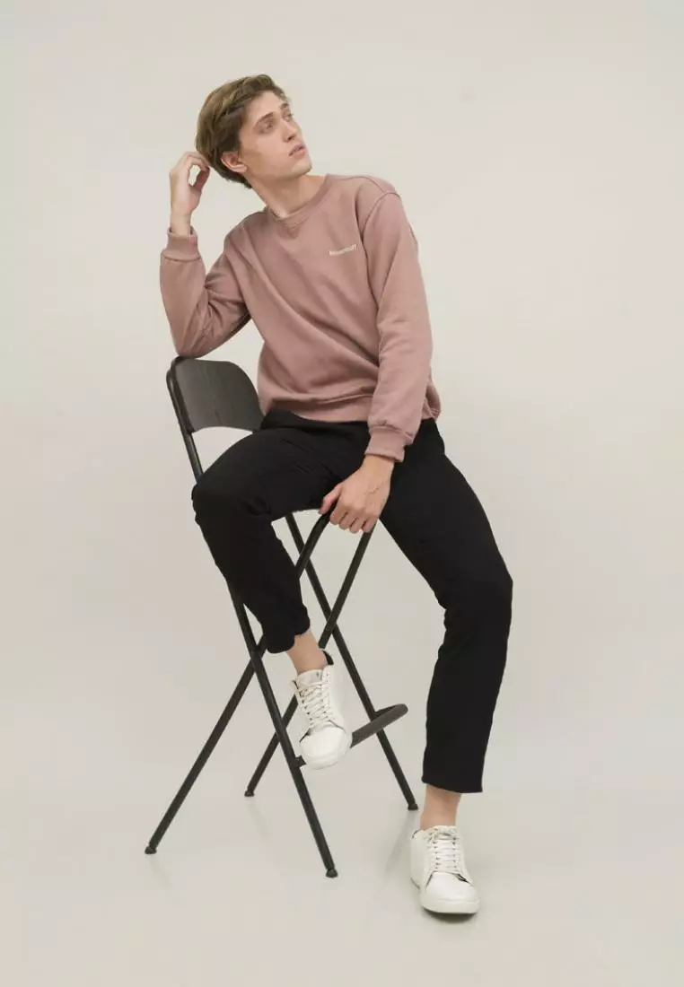 crewneck sweater basic houseofcuff unisex dusty pink hawaii