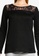 Springfield black Lace Neckline T-Shirt 638ECAA17E54DAGS_3