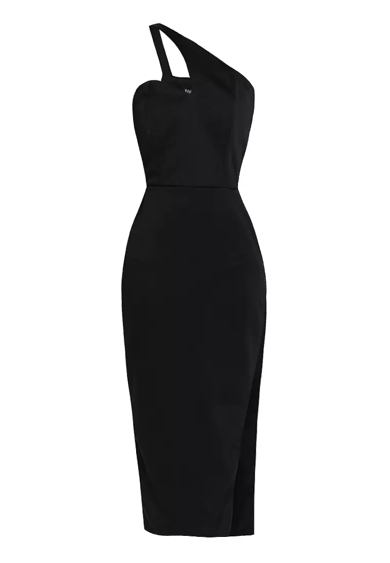 Buy Heather Clothing Rue Asymmetrical Midi Dress 2023 Online | ZALORA ...