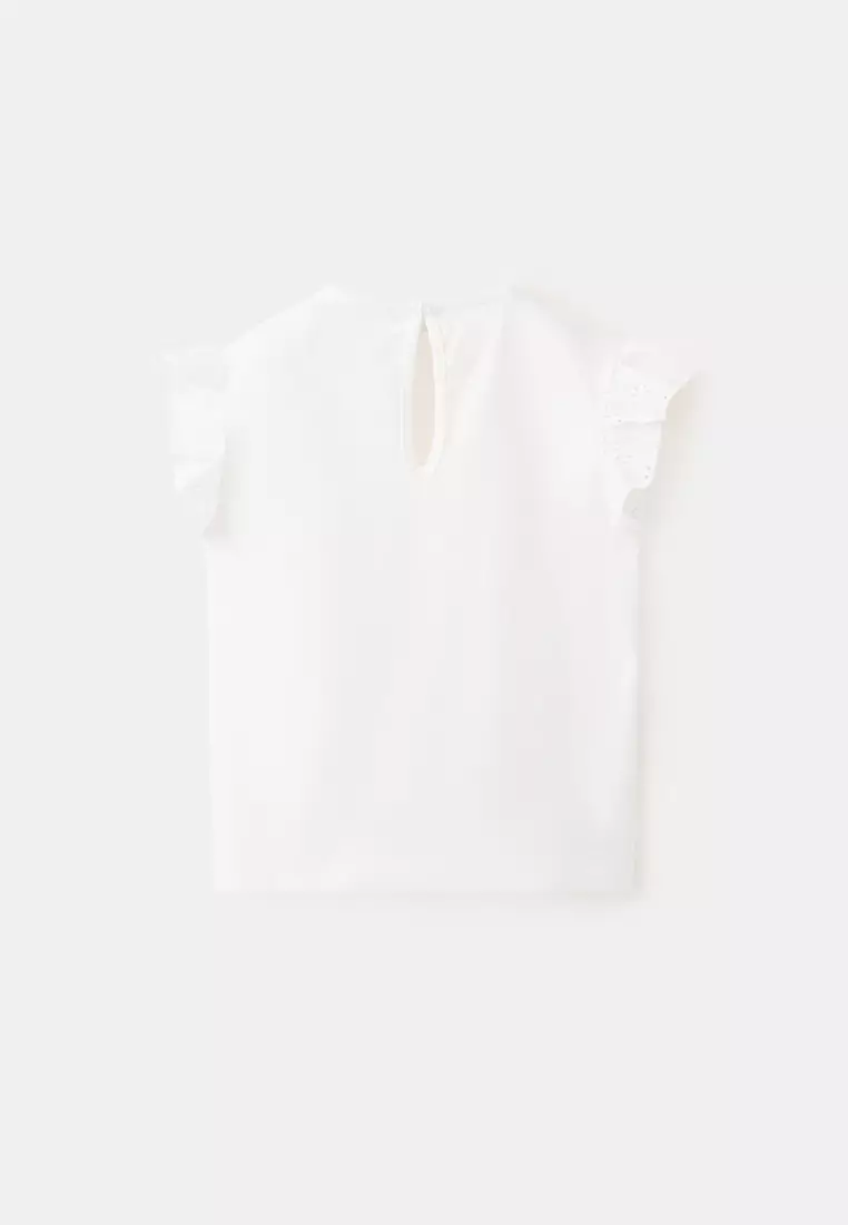 Buy MANGO BABY Ruffle Top with Embroidered Details 2026 Online | ZALORA
