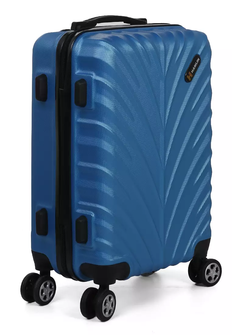 Carlton Tas Koper Hardcase Unisex Size 20Inch Suitcase Combination Lock Large Compartment Material ABS+PVC Coated ORIGINAL - Blue