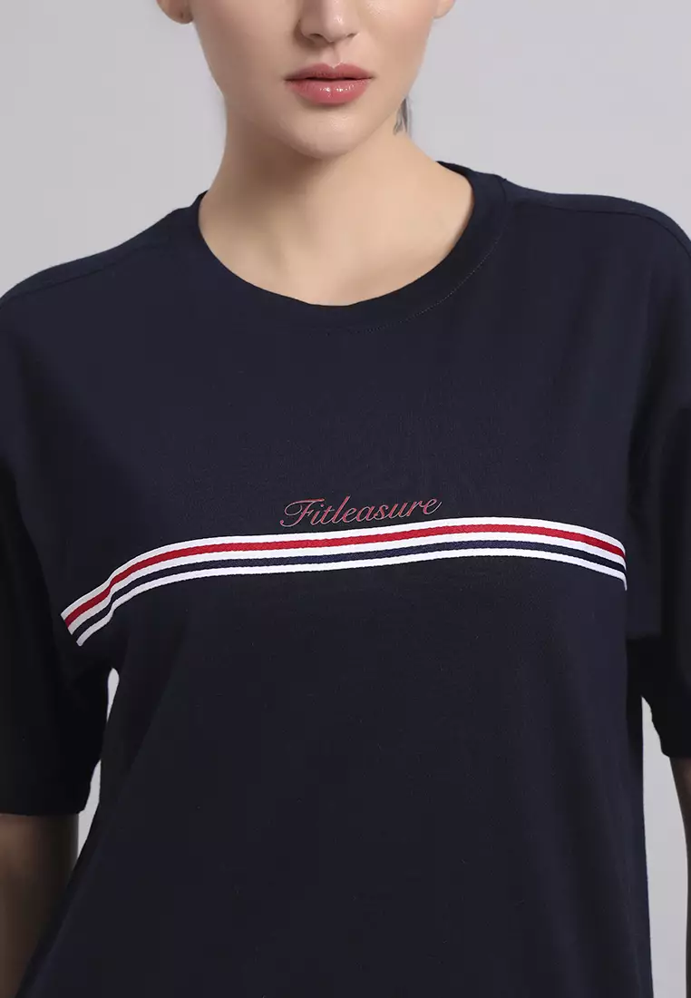 Women’s Essential Oversized Workwear Navy Tee