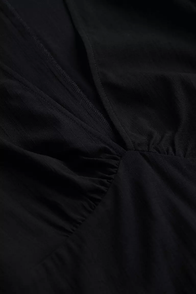 Jual H&M Patterned puff-sleeved dress Original 2024 | ZALORA Indonesia