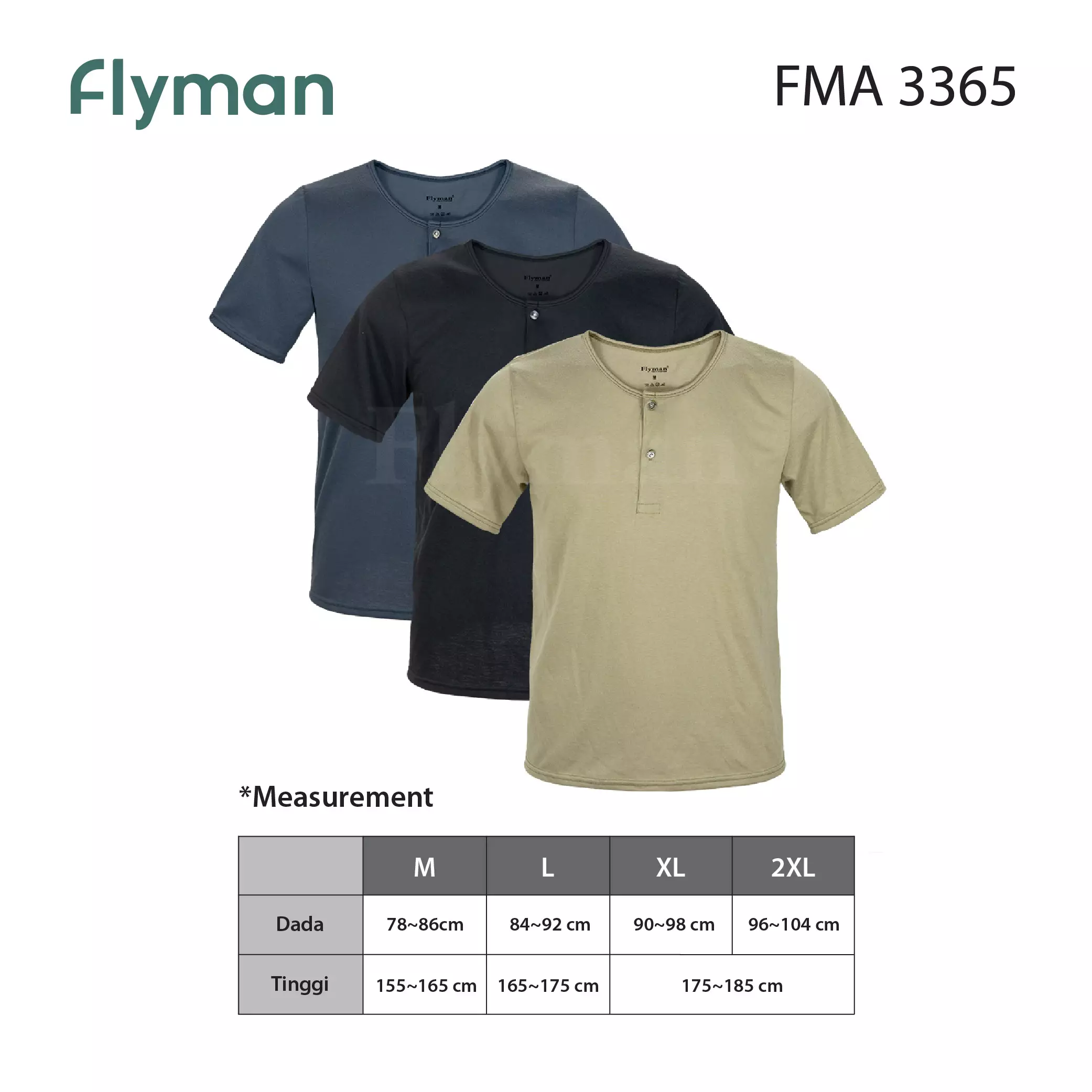 Flyman Relaxing T-Shirt 3 pcs FMA 3365