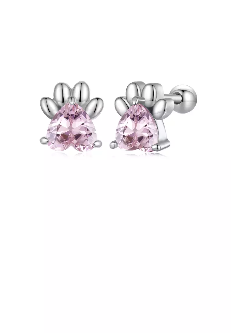 Cute pink top earrings