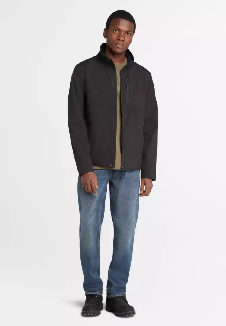 男款防風全拉鍊軟殼外套