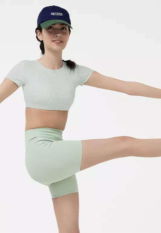 Drop Shot Crop Top – Light Green