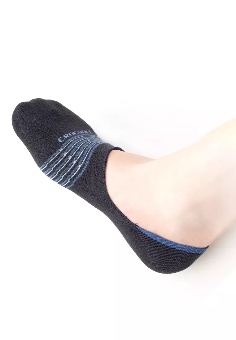 Crocodile SOCK CFCM 0002 Blue - Kaos Kaki Invisible Pria Men Socks