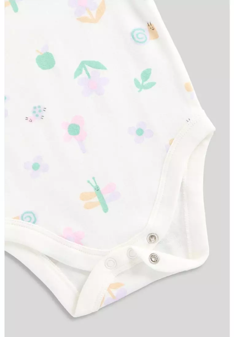 Garden Short-Sleeved Bodysuits - 5 Pack