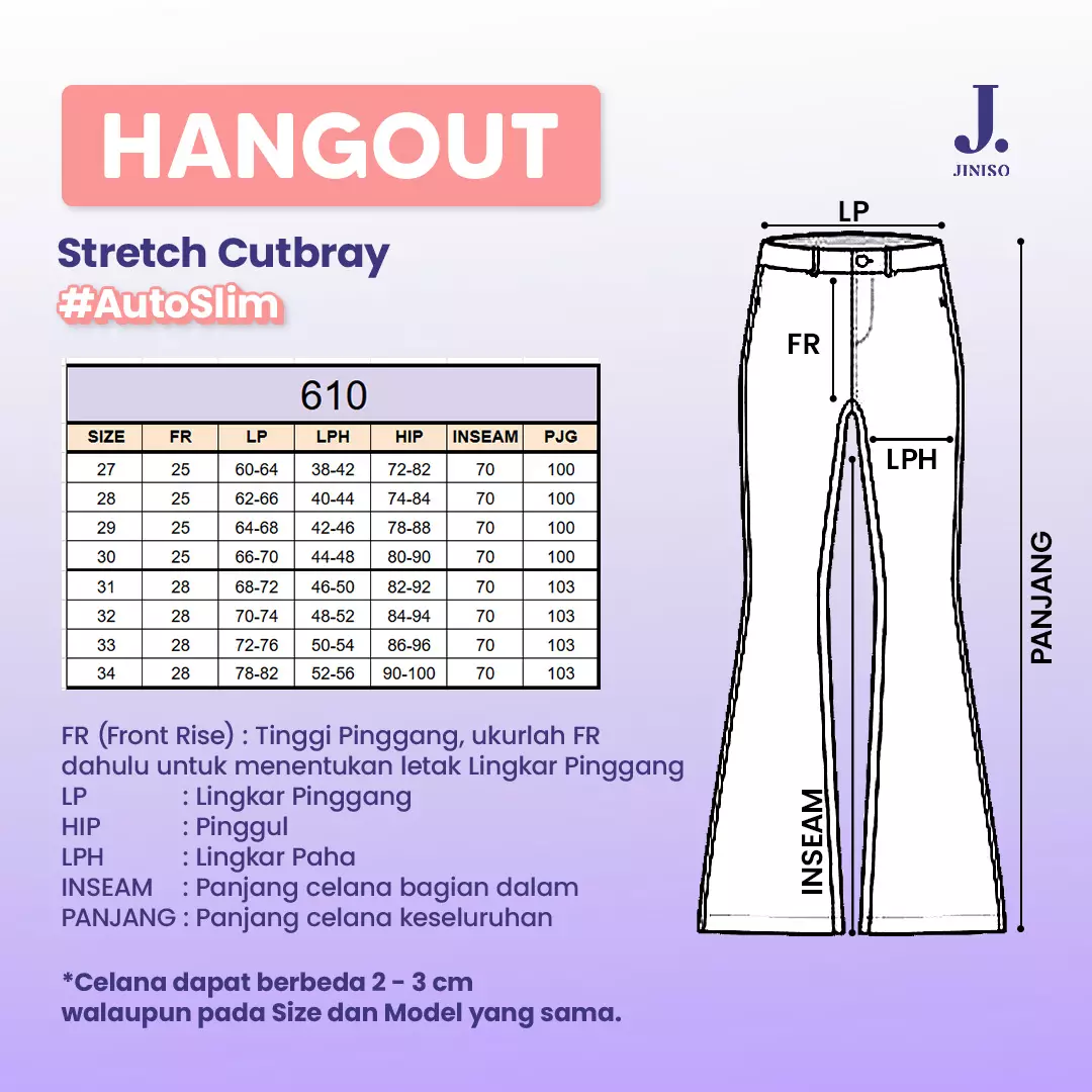 Ultra Highwaist Cutbray Stretch Jeans 610 HANGOUT