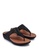 Noveni black Metal Detail Toe Post Sandals 30333SH162470EGS_2