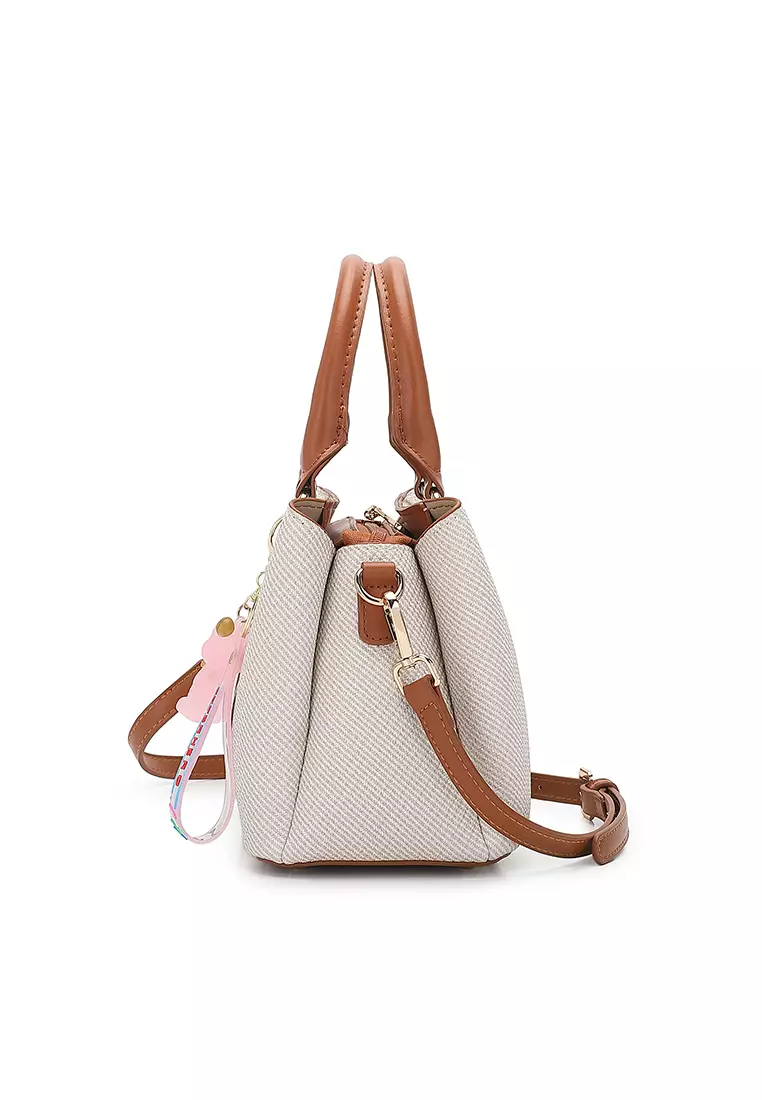 Women's Top Handle Bag / Sling Bag / Crossbody Bag / Shoulder Bag - Off White