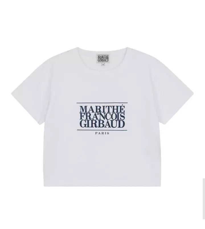 ★Marithe + Francois Girbaud★ W BASIC CROP TEE white Jual Marithe + Francois Girbaud W CLASSIC LOGO CROP TEE