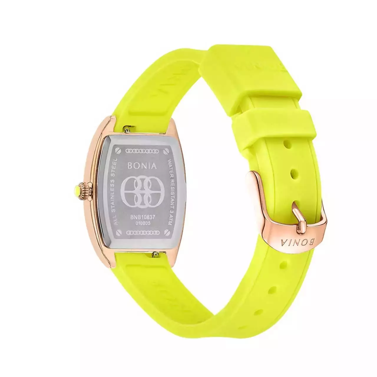 Jam Tangan Wanita Bonia White Dial Silicone Strap Analog B10837-2572