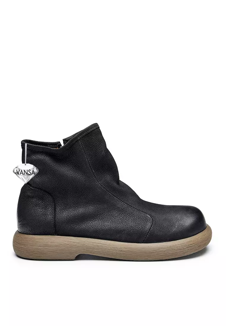 Discount on Twenty Eight Shoes  shoes - SKU: VANSA Top Layer Cowhide High-top Martin Boots VSM-B-8925