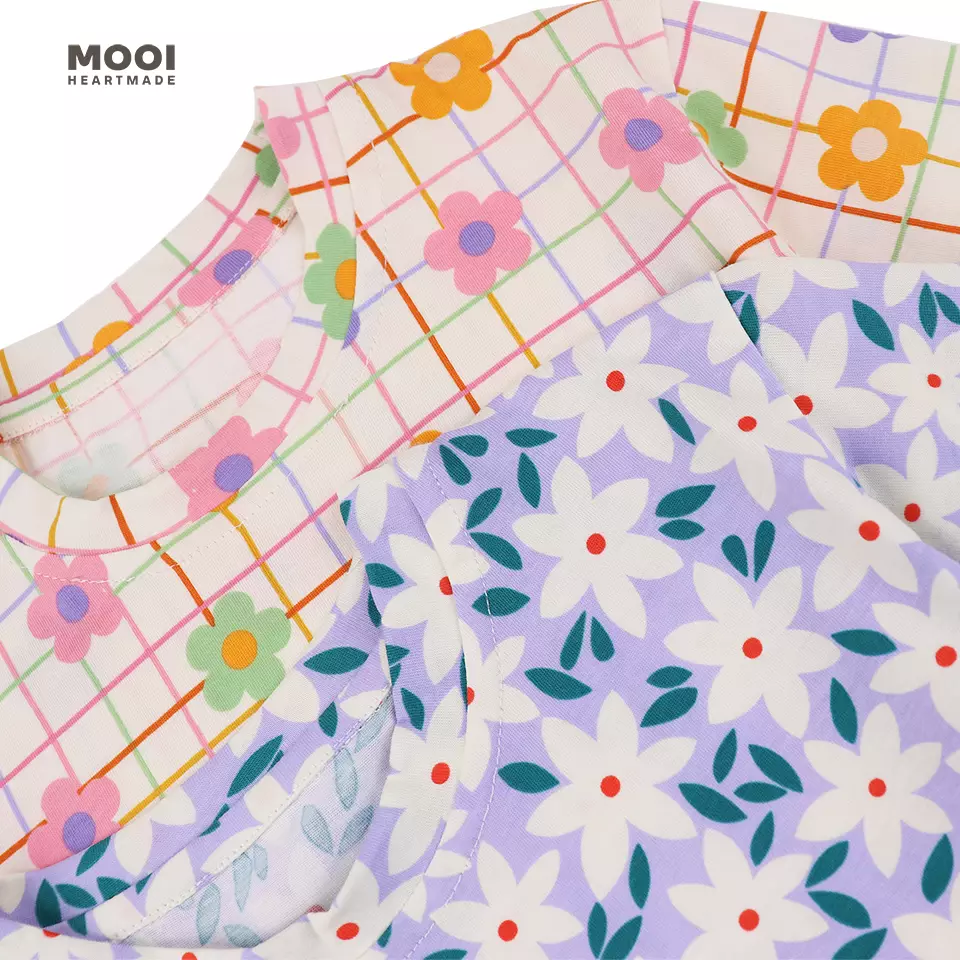 Mooi Atasan Anak Perempuan T-shirt Print - Almond Cream