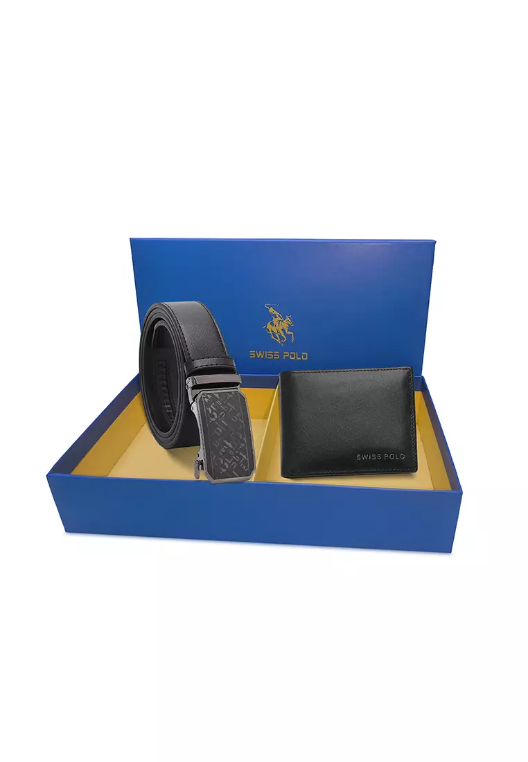 Buy Swiss Polo Gift Set - Genuine Leather RFID Wallet + 40mm Automatic ...