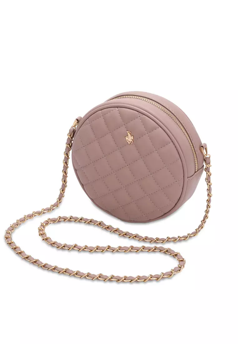 Women's Casual Chain Sling Bag / Crossbody Bag - Pink