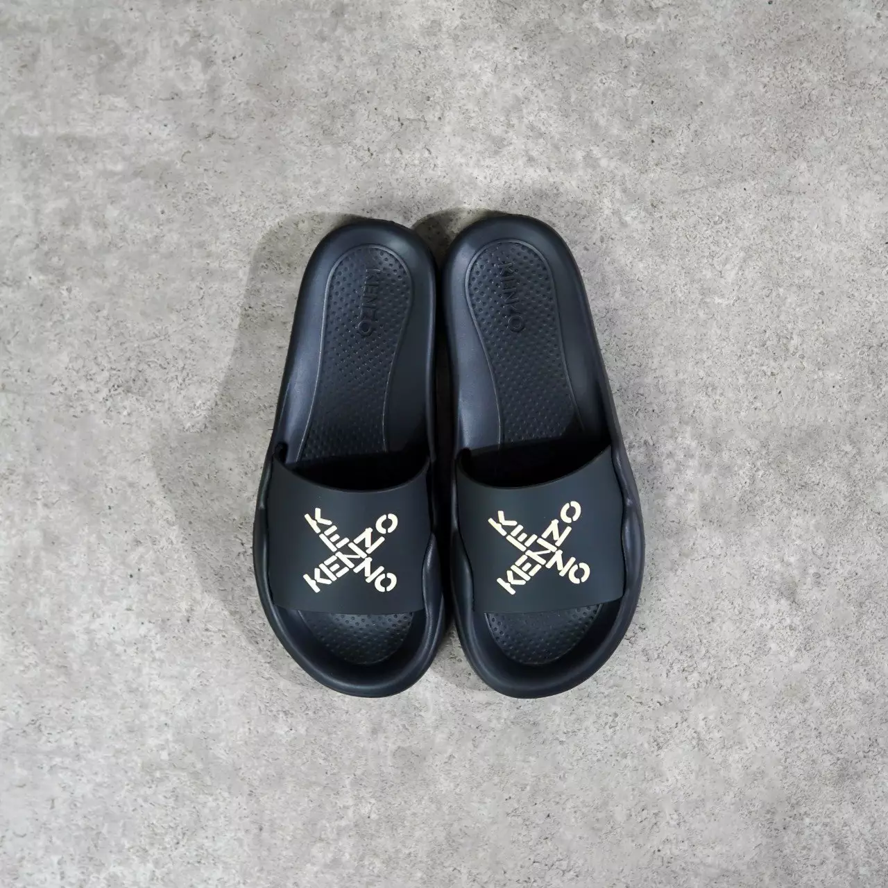 Sandal KENZO CROSS WHITE BLACK SLIDE 100% ORIGINAL