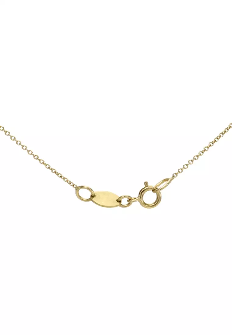 Lettera E 18K Gold Necklace in 16”
