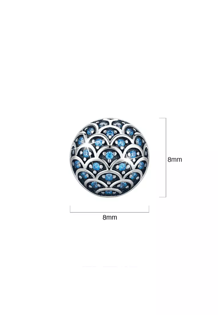 Blue Mermaid Scale Earrings