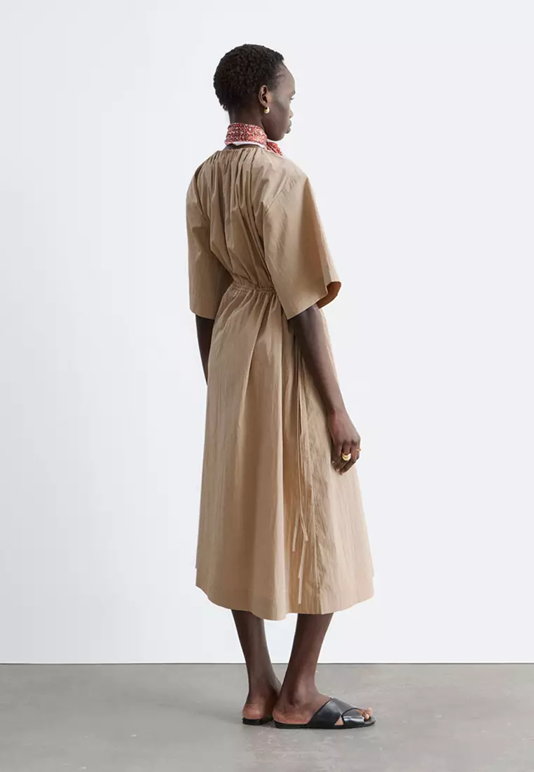 Drawstring Midi Dress