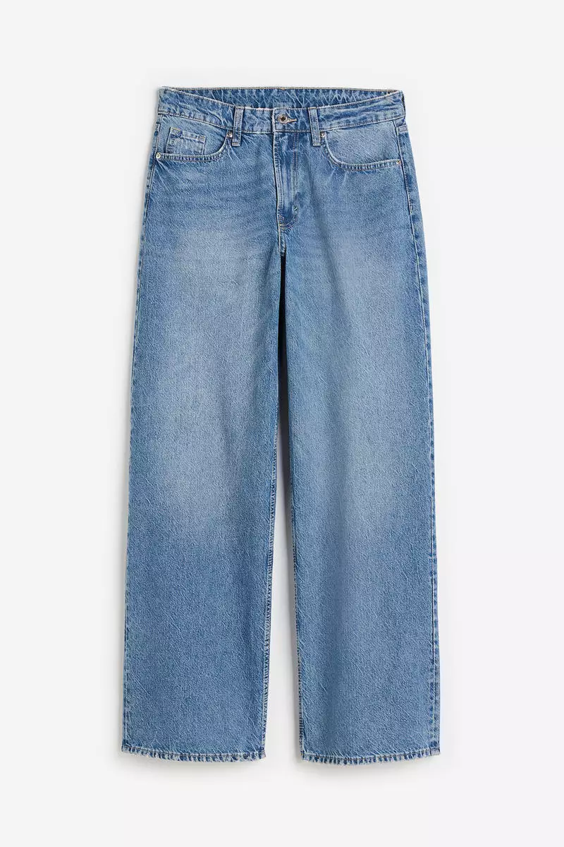 Hm baggy wide 2025 mid rise jeans