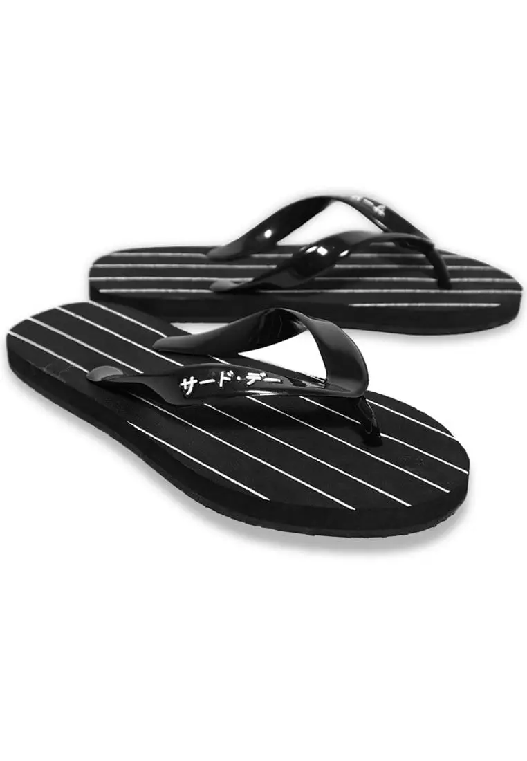 AMB02 Sandal Jepit Pria Hitam Thirdday Zigzag