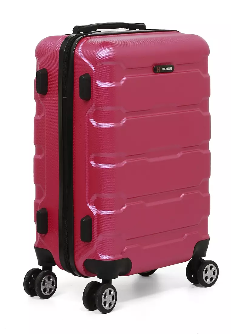 Carlton Koper Hardcase Unisex Size 20 Inch Tas Travel Combination Lock Large Compartment Material ABS+PVC Coated ORIGINAL - Pink