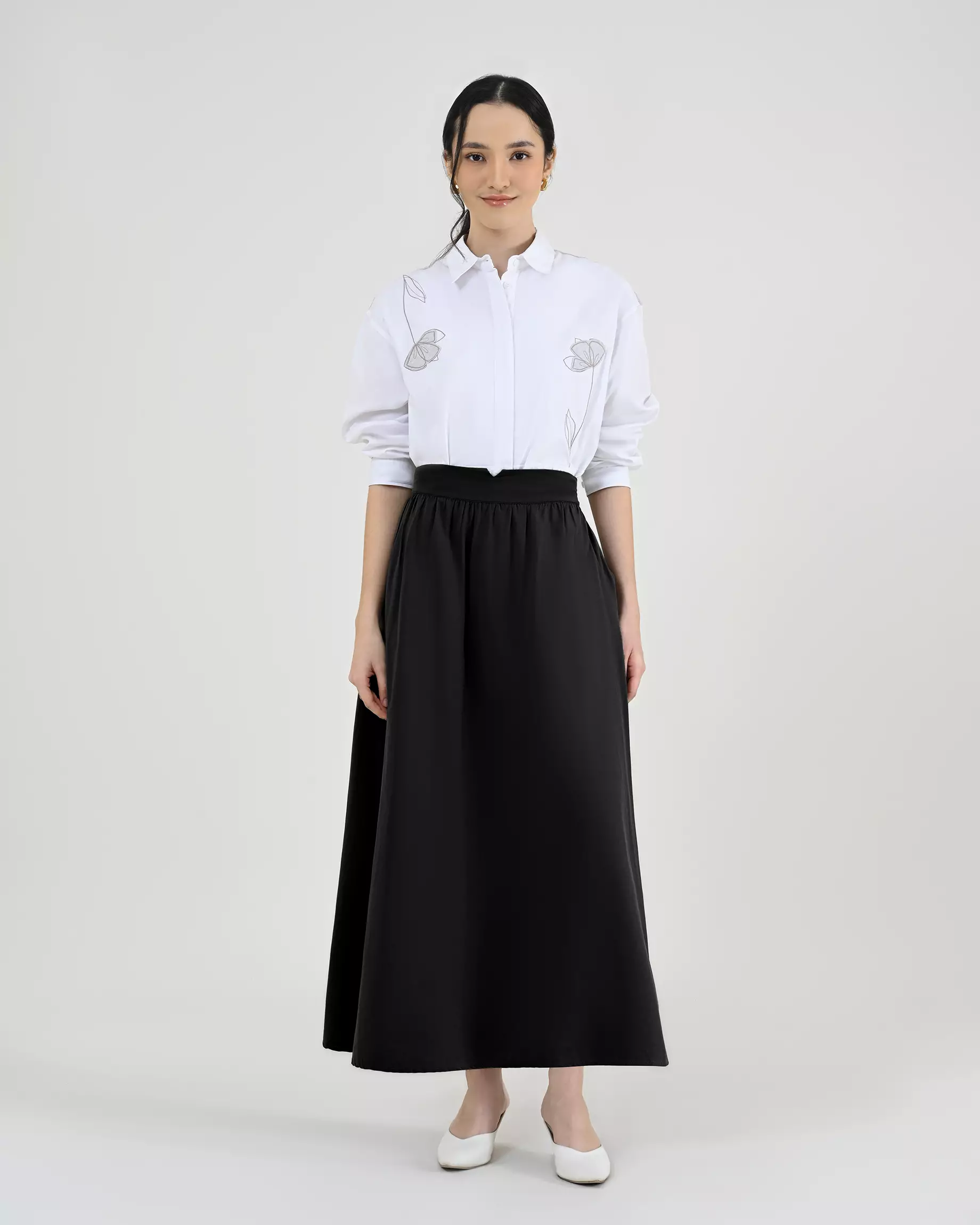 Geulis.id HAYNA SKIRT - Black