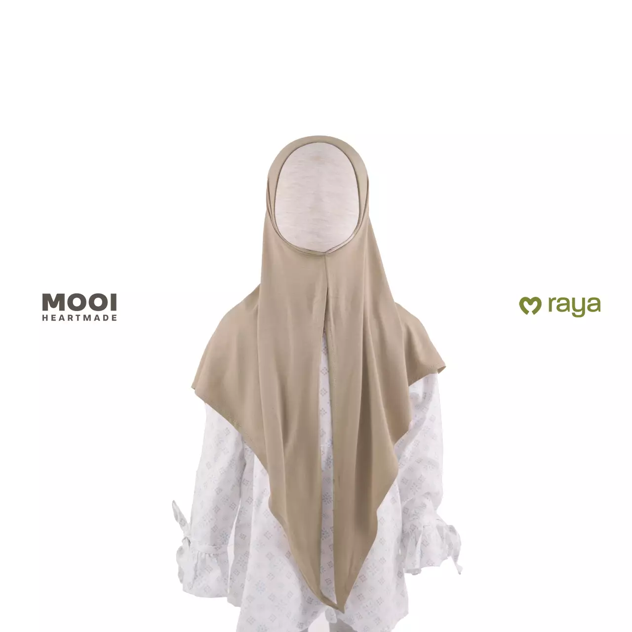 Mooi Pashmina Instan Anak Hijab Anak - Brown Beige