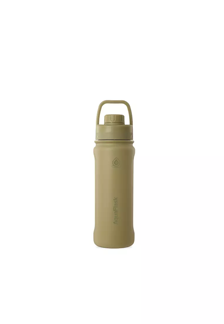 18oz Sand New Sports Lid Bottle Wide Mouth Vacuum Insulated Stainless Steel Drinking Water Bottle