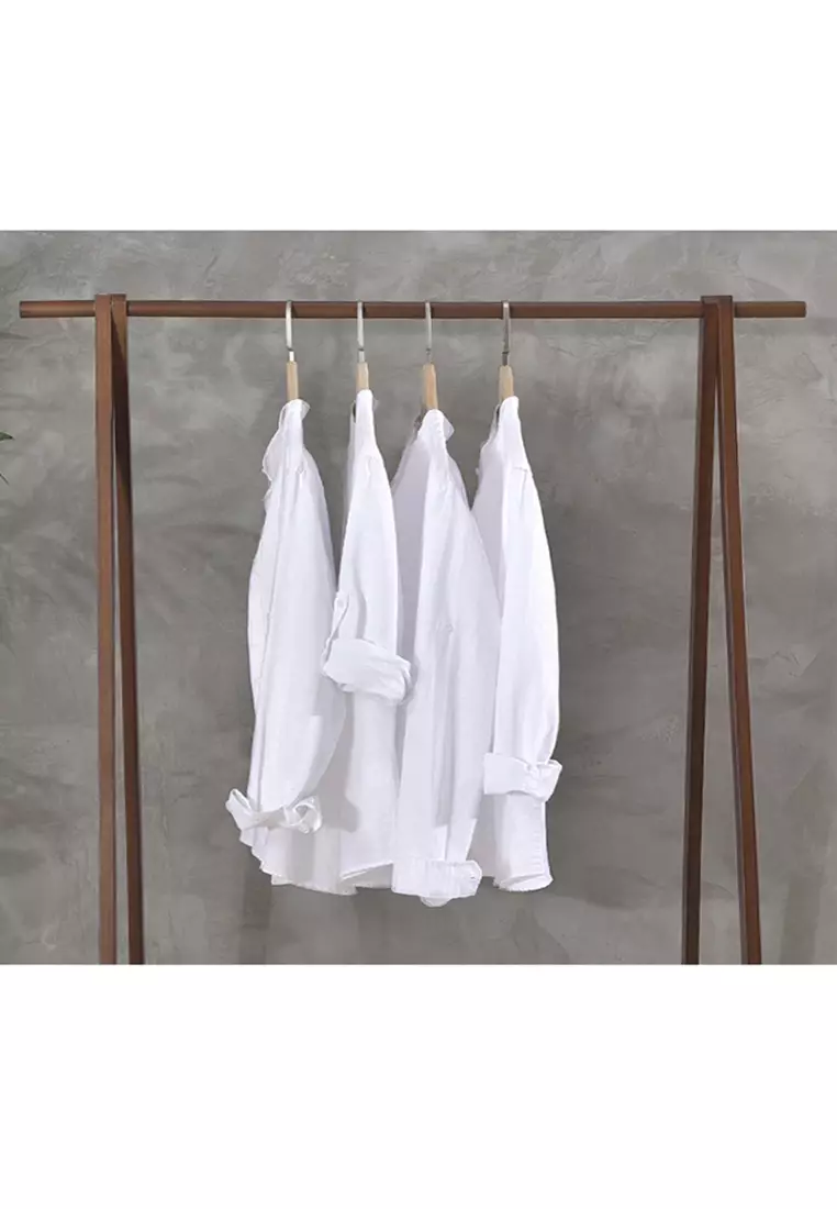 Literary And Simple Round Neck Cotton Linen Shirt WM603