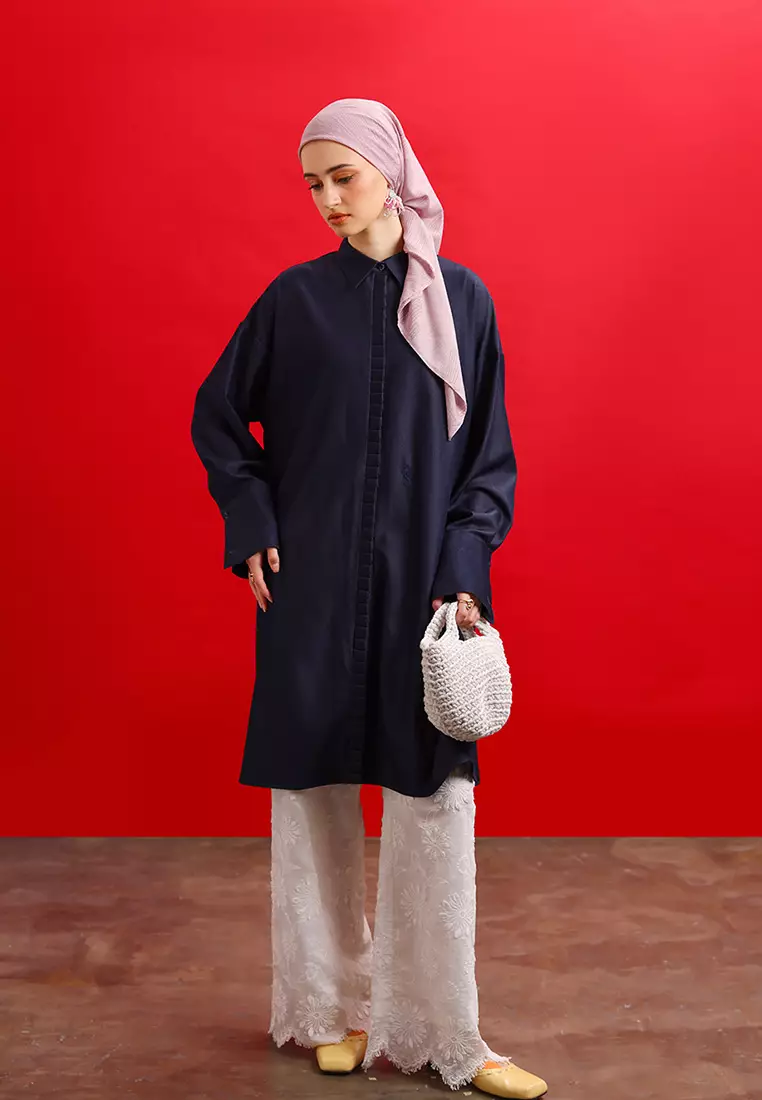 Kami Cali Long Tunic Dark Denim