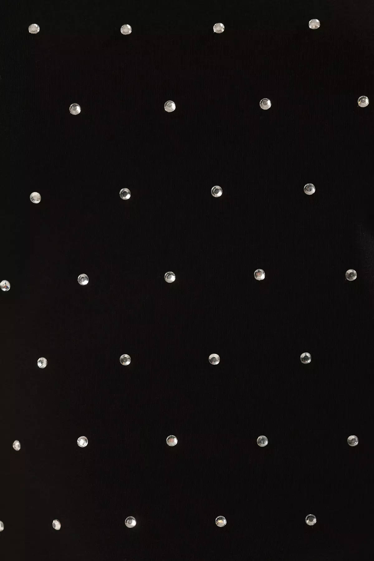 Black Stone Asymmetric Fitted/Fits Body Knitted T-shirt TWOSS25BZ00277