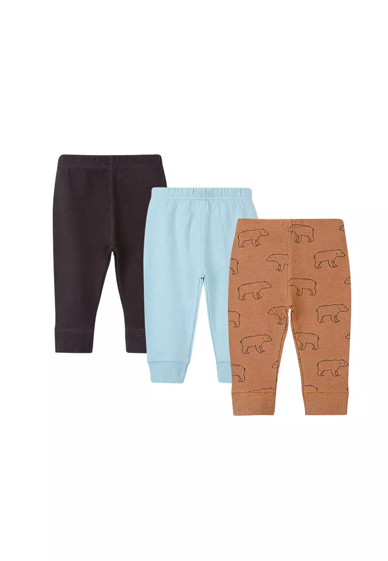 Hudson Baby Boy Pants Set 3pc Brown Bear 00654CH