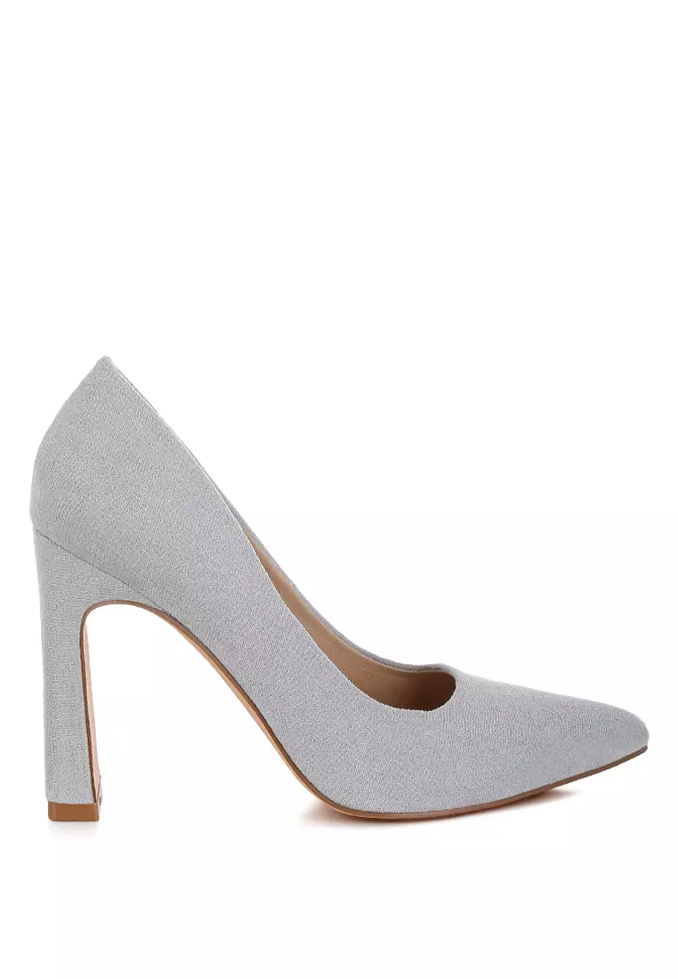 Discount on London Rag  shoes - SKU: Slim Block Heel Pumps in Light Blue