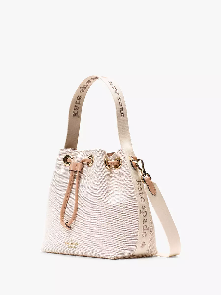 KL048 Kate Spade Kip small bucket canvas (960) Light fawn 