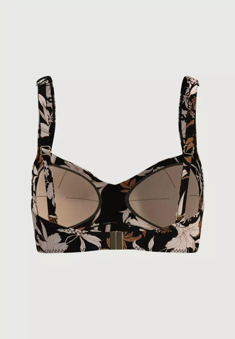 Wild Hibiscus Black Plus Cup Twist Front Top
