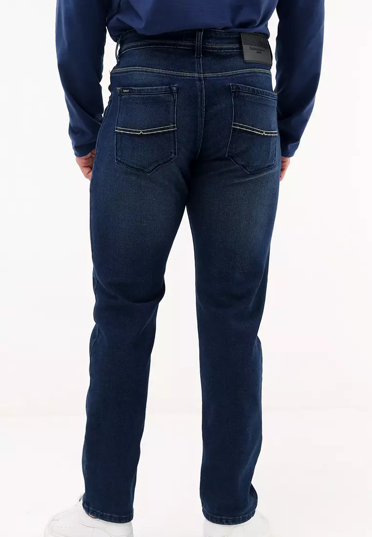 Denim Long Slim Tapered Jeans