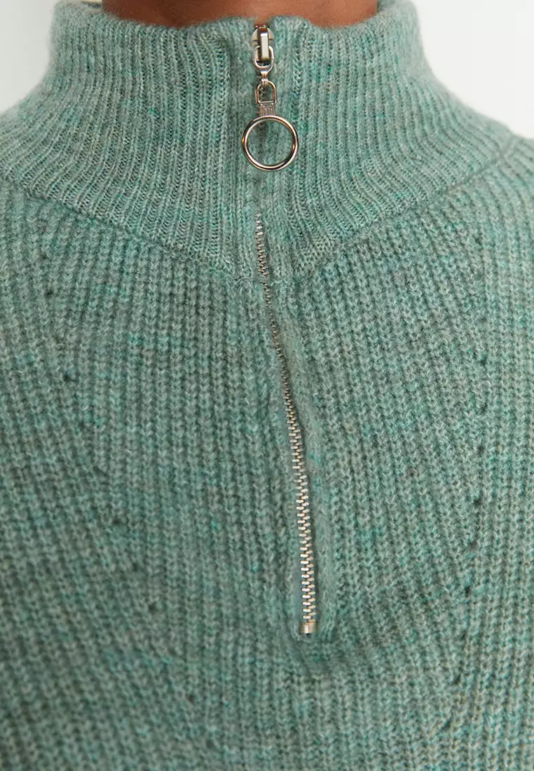 Zip-up Knitwear Sweater