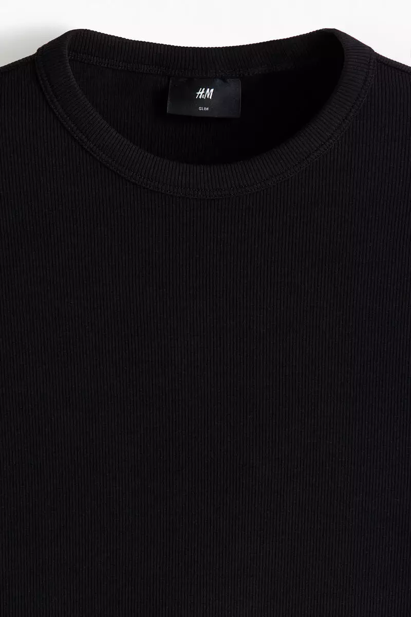 Slim Fit Ribbed T-shirt
