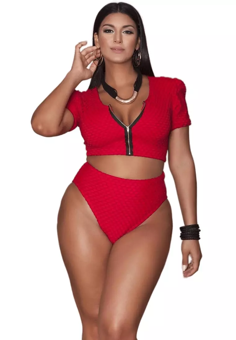 Red plus online size bikini top