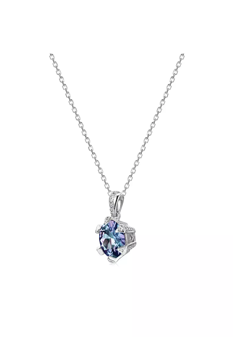 [ Alexandrite Collection ] Aniston Alexandrite Pendant Silver S925 WG - Kalung by Her Jewellery