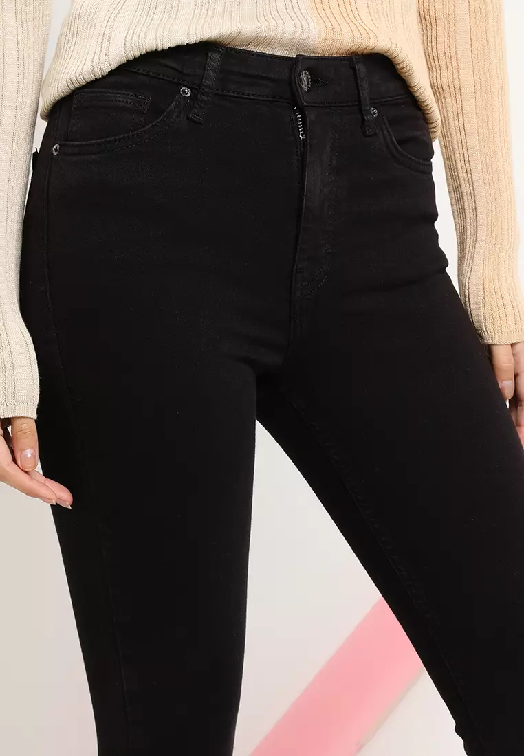 Topshop jamie high waist ripped hem skinny best sale jeans