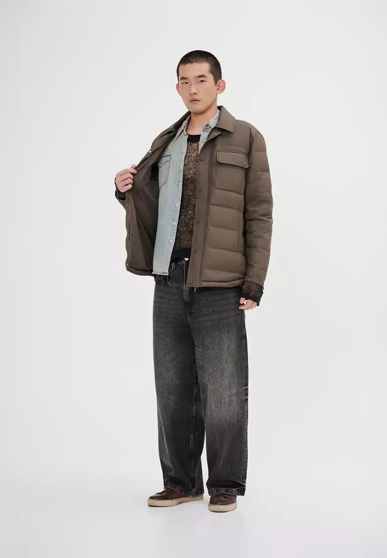 Men's Unique Fusion Shirt Light Down Jacket