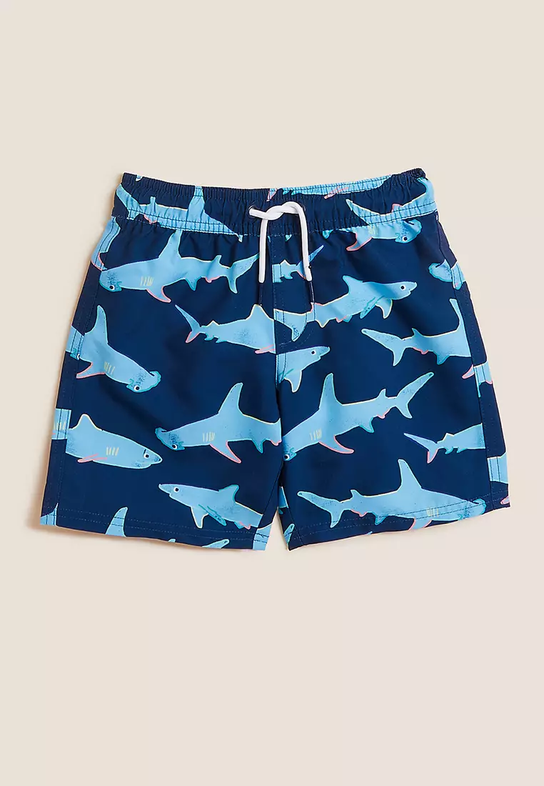 Shark Print Swim Shorts