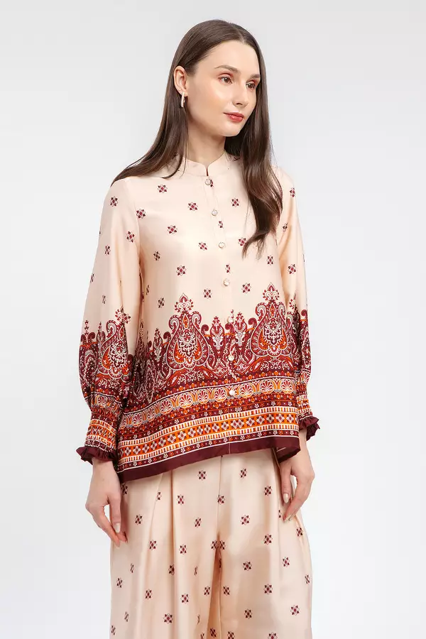 MINIMAL - Rynn - Blus Motif Etnik - Pink