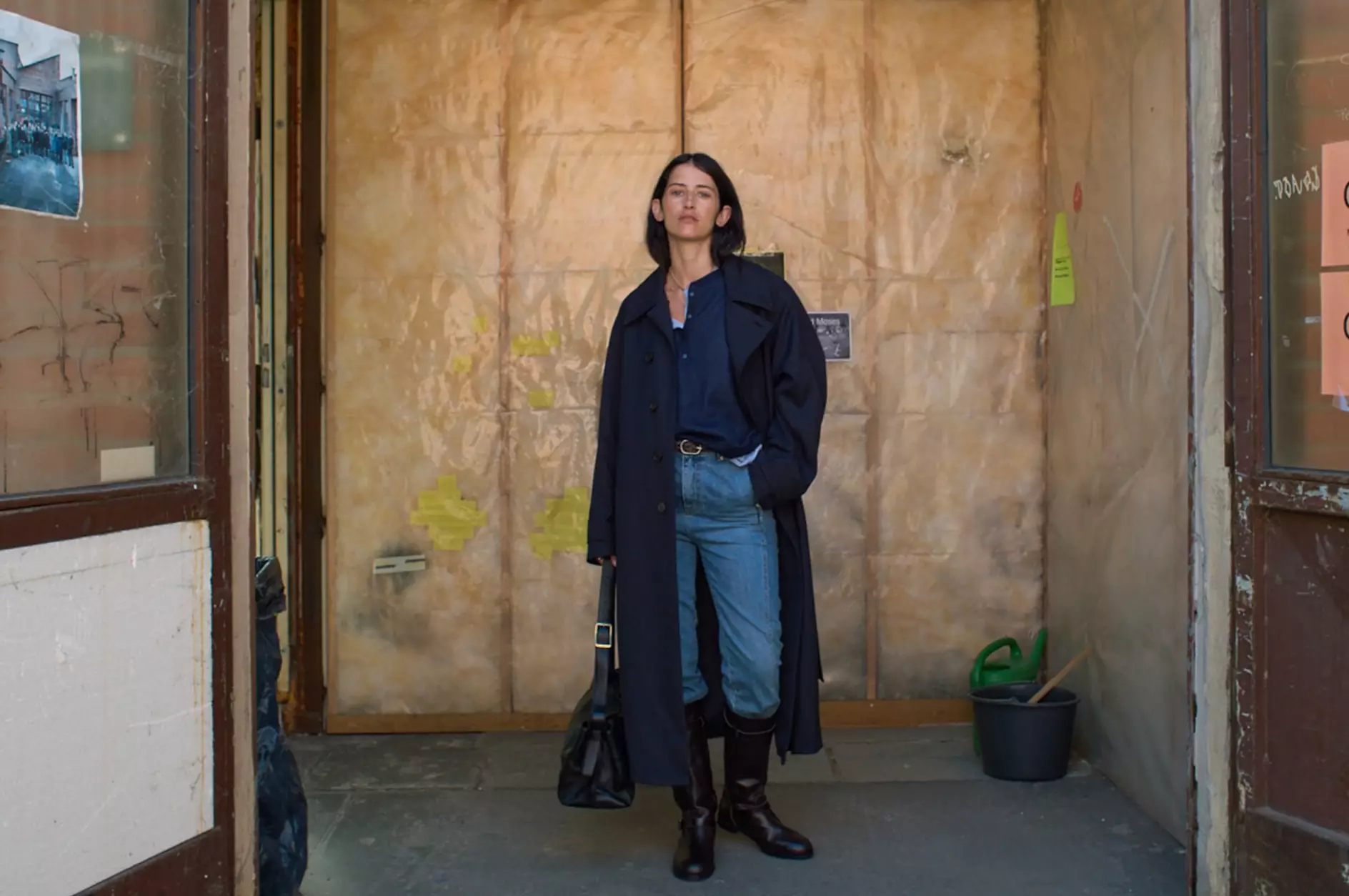 LIEN WOVEN LEATHER BELT organ brown